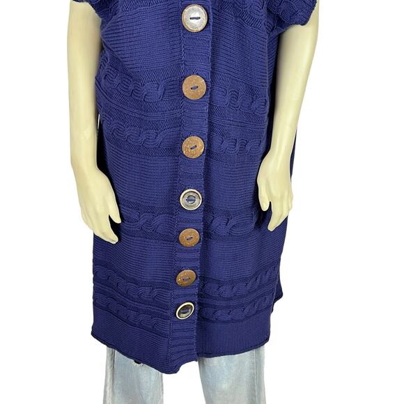 Pure Handknit Neiman Marcus sweater S / M Small Medium Cardigan Jacket Vest - Picture 5 of 12